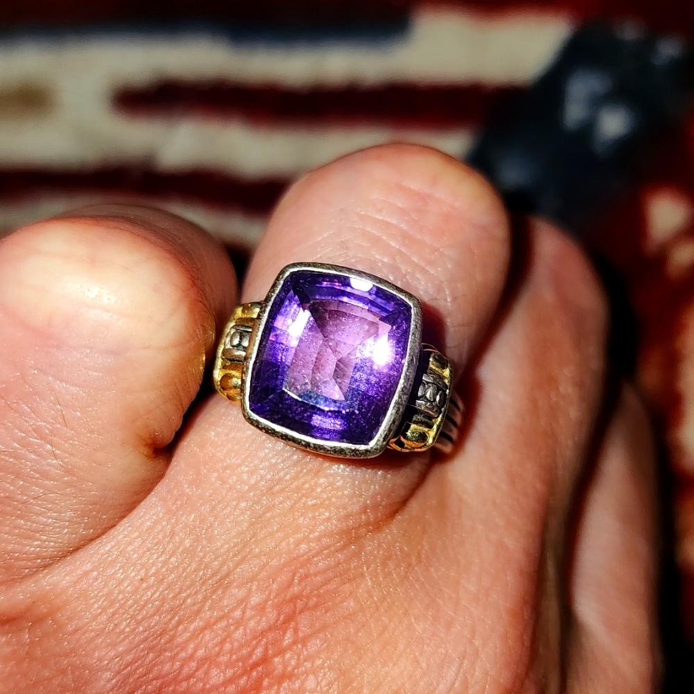 Lagos Glaciar Ring Amethyst Size 7